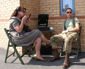 Photo 5  - 2013 Exhibition - Lesley and Phil Meadows relax to nostalgic music of 1940s.